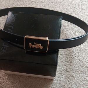 Coach Black and Gold Women's Belt
